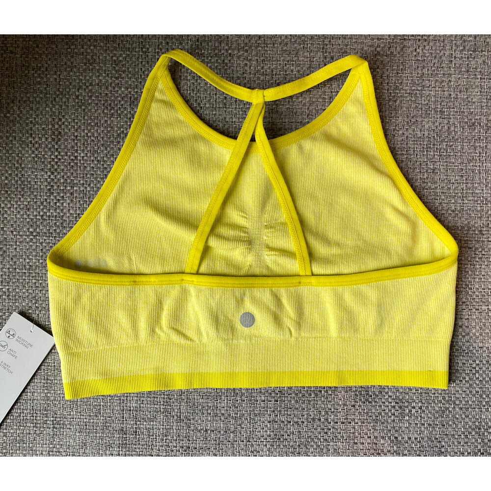 Zella Girl' Seamless Strappy Bra In Green Blaze Size XL 14-16